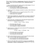 Gas Stoichiometry Worksheet And Gas Stoichiometry Worksheet With Solutions
