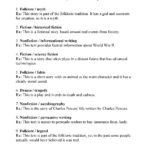 Genre Worksheet 9  Answers Throughout World War 2 Worksheets With Answers