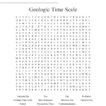 Geologic Time Scale Word Search  Wordmint Intended For Geologic Time Scale Worksheet Answers