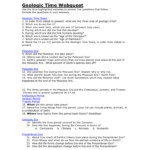 Geologic Time Webquest With Regard To Geologic Time Webquest Worksheet Answers