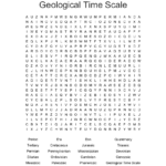 Geological Time Scale Word Search  Wordmint For Geologic Time Scale Worksheet Answers