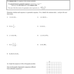 Geometric Sequence And Series Worksheet The Intended For Sequences Worksheet Answers