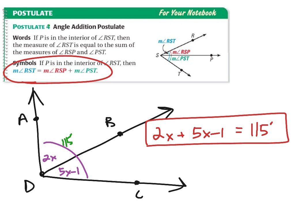 Geometry 14  Angle Addition Postulate  Math Geometry Angles In Geometry Segment And Angle Addition Worksheet