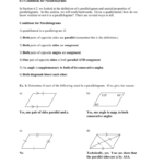 Geometry Notes 63 Conditions For Parallelograms In Section 6 Or Properties Of Parallelograms Worksheet Answer Key