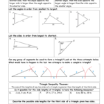 Geometry Notes Name 55 Use Inequalities In One Triangle In Triangle Inequality Worksheet With Answers