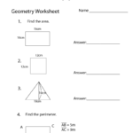 Geometry Review Worksheet  Free Printable Educational Worksheet For Geometry Prep Worksheets