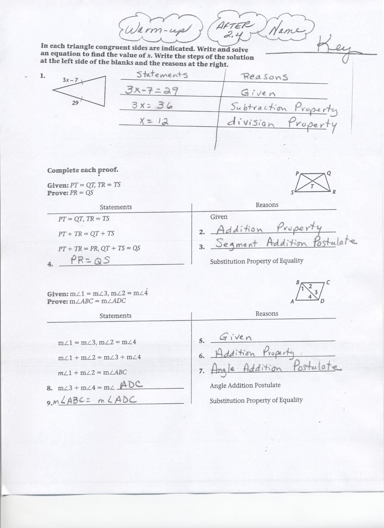 Geometry Segment And Angle Addition Worksheet Answers  Briefencounters For Geometry Segment And Angle Addition Worksheet Answer Key