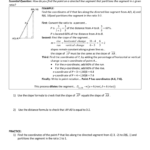 Geometry – Unit 7 Practice Name  Partitioning A Segment For Partitioning A Line Segment Worksheet Answers