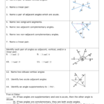 Geometry Worksheet 1 As Well As Complementary And Supplementary Angles Worksheet Answers