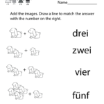 German Math Worksheet  Free Kindergarten Learning Worksheet For Kids Intended For German For Beginners Worksheets