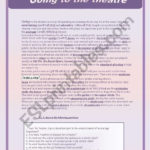 Going To The Theatre  Esl Worksheetsavvinka Regarding Theater Through The Ages Worksheet Answers
