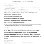 Government Test Study Guide Answers Pertaining To Principles Of American Government Worksheet