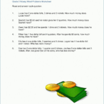 Grade 2 Money Word Problem Worksheets  K5 Learning As Well As Money Word Problems Worksheets