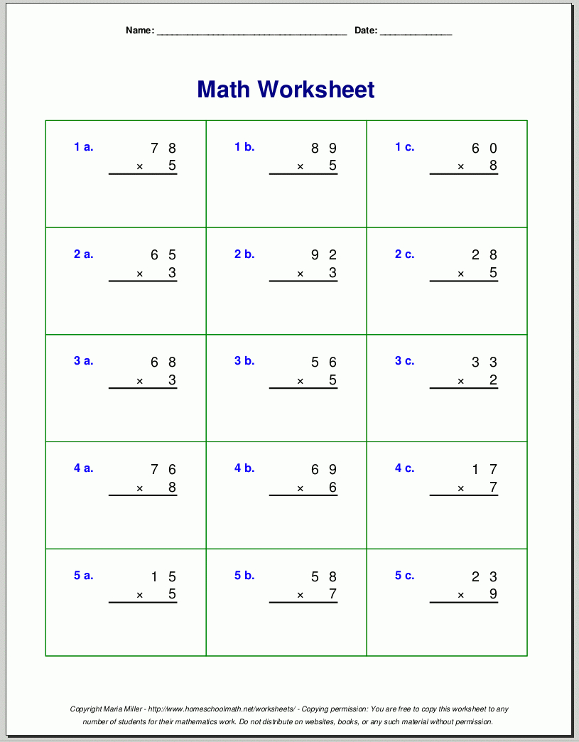 Grade 4 Multiplication Worksheets With Regard To Multiply Using Partial Products 4Th Grade Worksheets