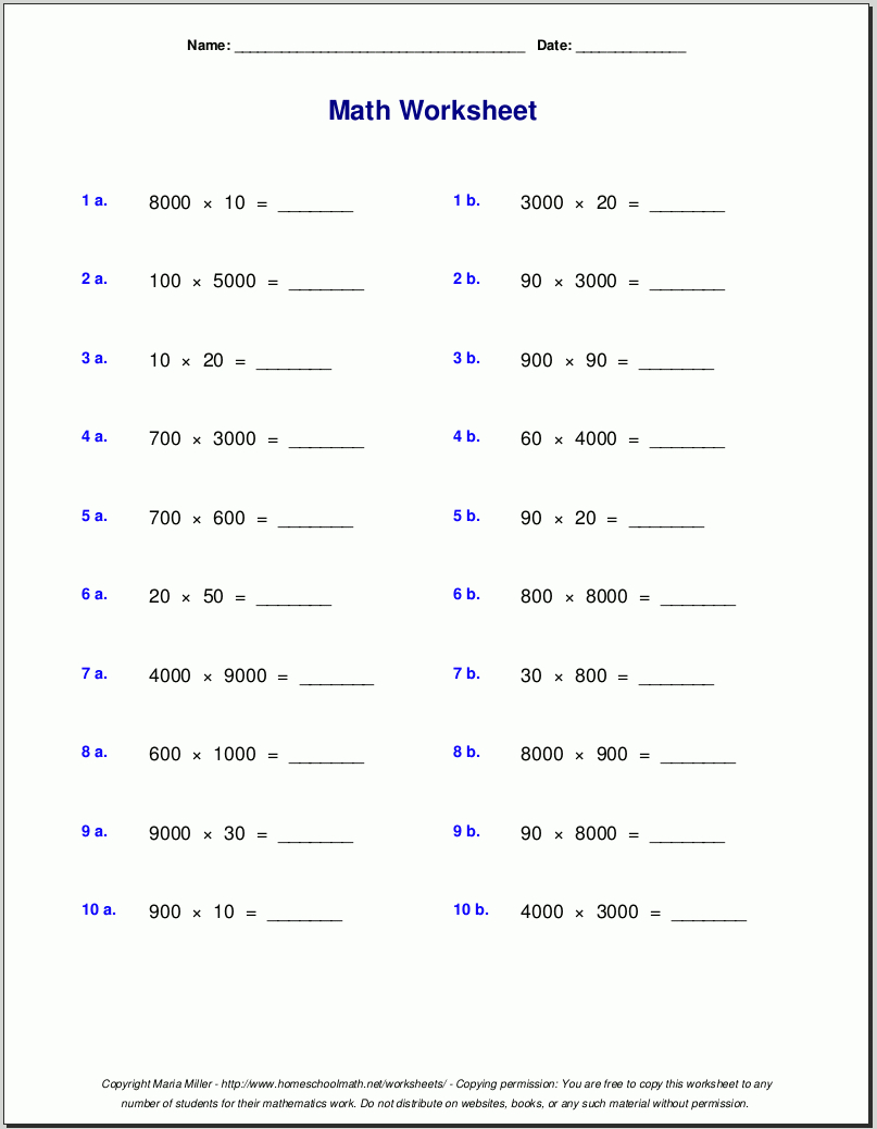 Grade 5 Multiplication Worksheets Intended For Solving Multiplication And Division Equations Worksheets