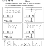 Grammar Review Worksheet  Free Kindergarten English Worksheet For Kids Inside Noun Worksheets For Kindergarten