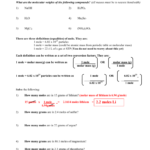 Grams To Moles Moles To Grams Practice For Mole To Grams Grams To Moles Conversions Worksheet Answer Key