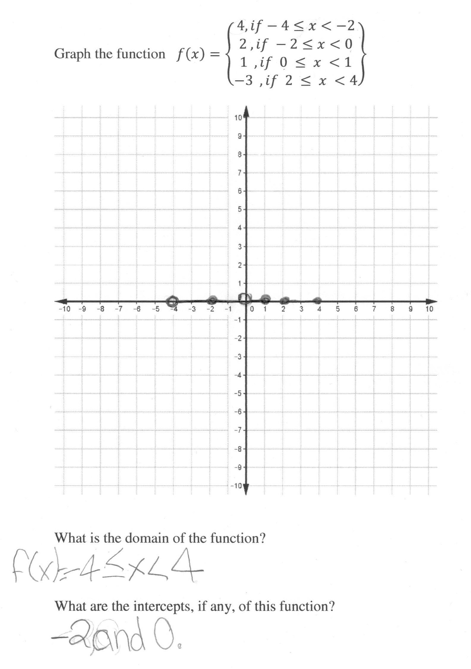 Graphing A Step Function Students Are Asked To Graph A Step Function For Graphing Functions Worksheet