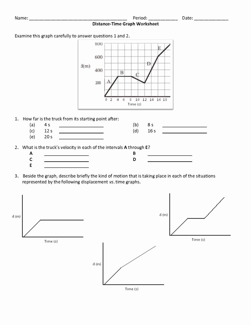 Graphing Acceleration Worksheet  Briefencounters Regarding Graphing Acceleration Worksheet