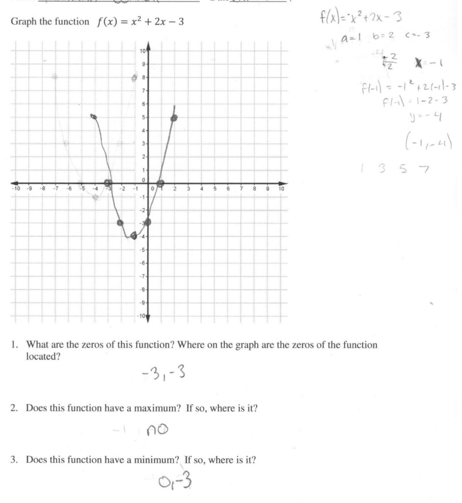 Graphing Quadratics Review Worksheet Answers — excelguider.com