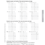 Graphing Square Root Functions 2 Also Houghton Mifflin Harcourt Publishing Company Math Worksheet Answers