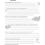 Gratitude  Short Answer Worksheet  Enchantedlearning Along With Gratitude Activities Worksheets