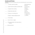 Gravity And Friction Friction And Gravity Worksheet Answers New Inside Friction Worksheet Answers