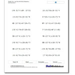 Greater Than And Less With Simple Operations Intended For Order Of Operations With Fractions Worksheet