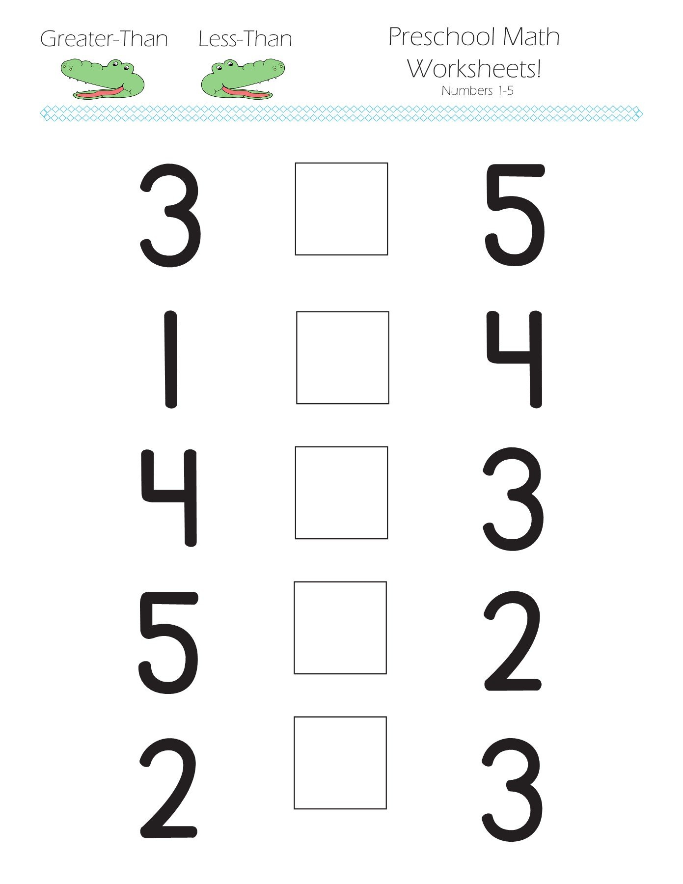 Greaterthan Lessthan Preschool Math Worksheets  Anyflip Throughout Greater Than And Less Than Worksheets