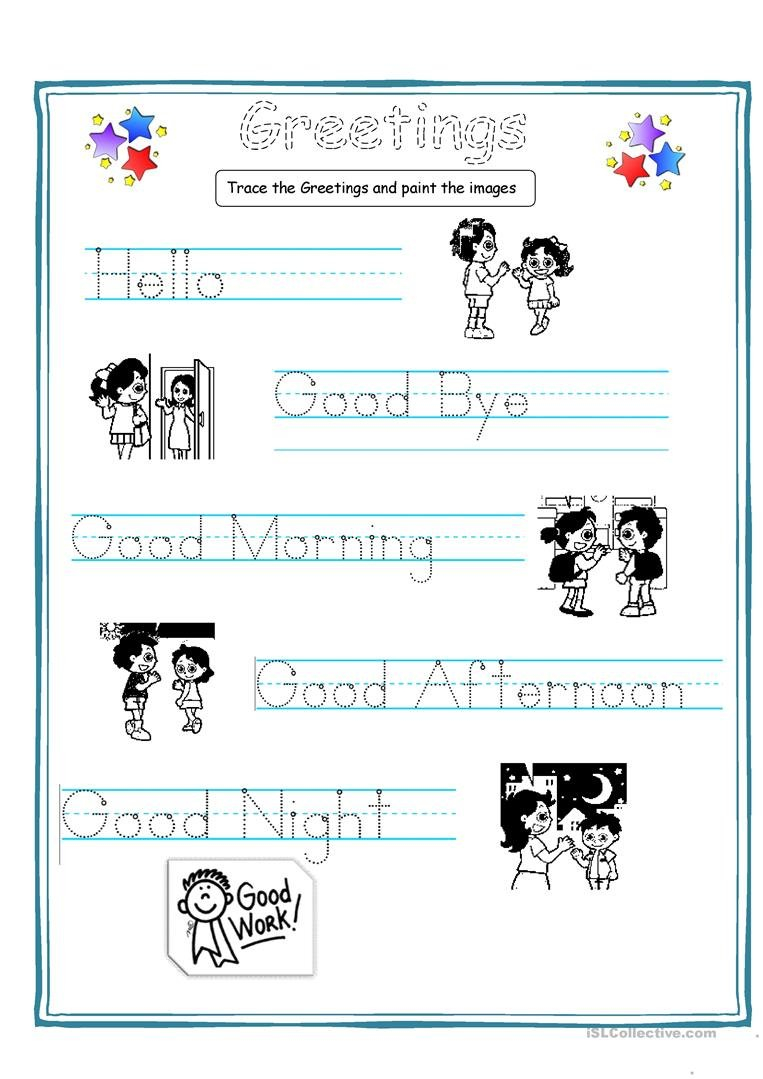 Greetings For Kids Worksheet  Free Esl Printable Worksheets Made For Esl Worksheets For Kids