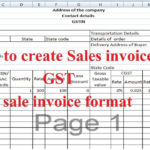 Gst Invoice Using Excel File (Sales Invoice Format /proforma)   Youtube Together With Excel Spreadsheet Invoice Template
