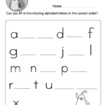 Guess The Missing Letters Worksheet Free Printable  Doozy Moo Along With Free Printable Alphabet Worksheets