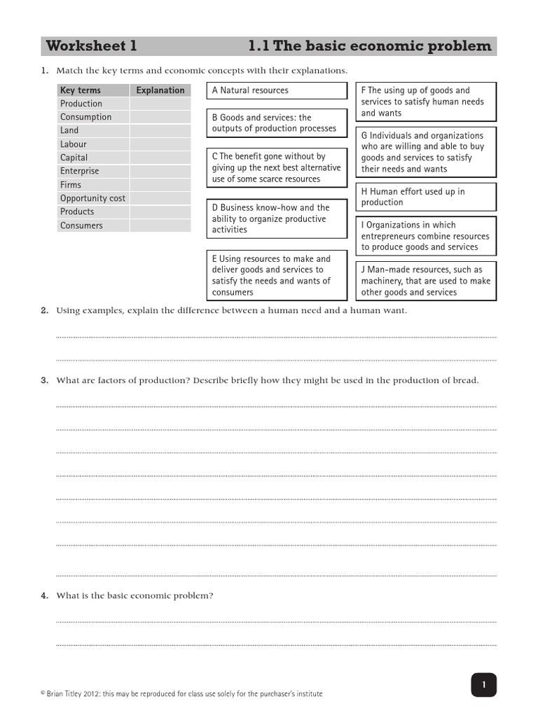 Guided Reading Activity 2 1 Economic Systems Worksheet Answers Inside Economic Systems Worksheet Answer Key