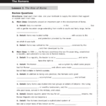 Guided Reading Activity The Rise Of Rome And The Rise Of Rome Worksheet Answers