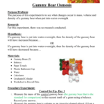 Gummy Bear Lab Write Up With Regard To Gummy Bear Science Experiment Worksheet