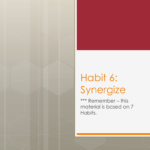 Habit 6 Synergize Together With Habit 6 Synergize Worksheet Answers