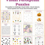 Halloween Visual Perceptual Puzzles  Your Therapy Source In Visual Closure Worksheets