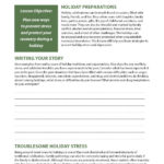 Handling Holiday Pressures Cod Worksheet  Journey To Recovery Regarding Holidays And Recovery Worksheet