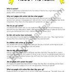 Handout For Kids And Adults About Autism  Esl Worksheetsakline In Worksheets For Kids With Autism