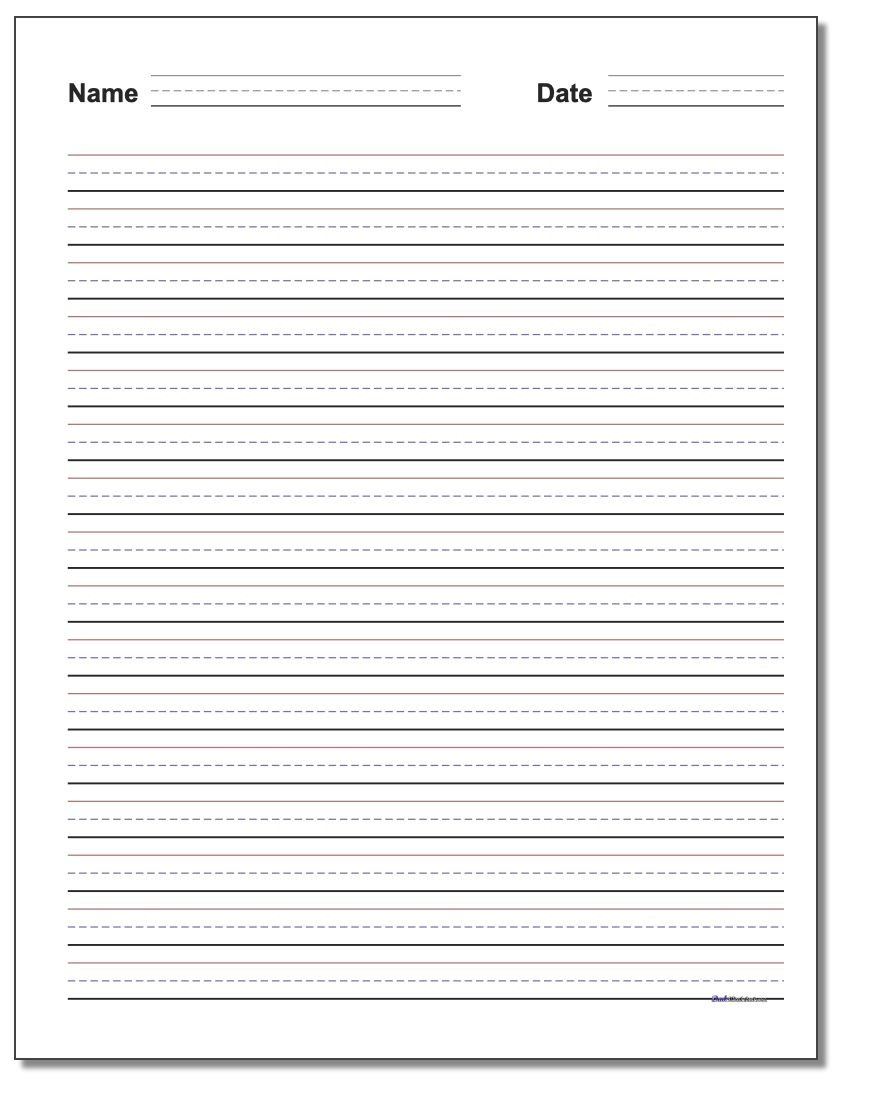 Handwriting Paper Intended For Blank Handwriting Worksheets
