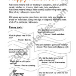 Happy Halloween  Esl Worksheetmcamca And The Haunted History Of Halloween Worksheet Answers