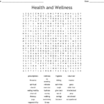 Health And Wellness Word Search  Wordmint Also Stress Worksheets For Middle School