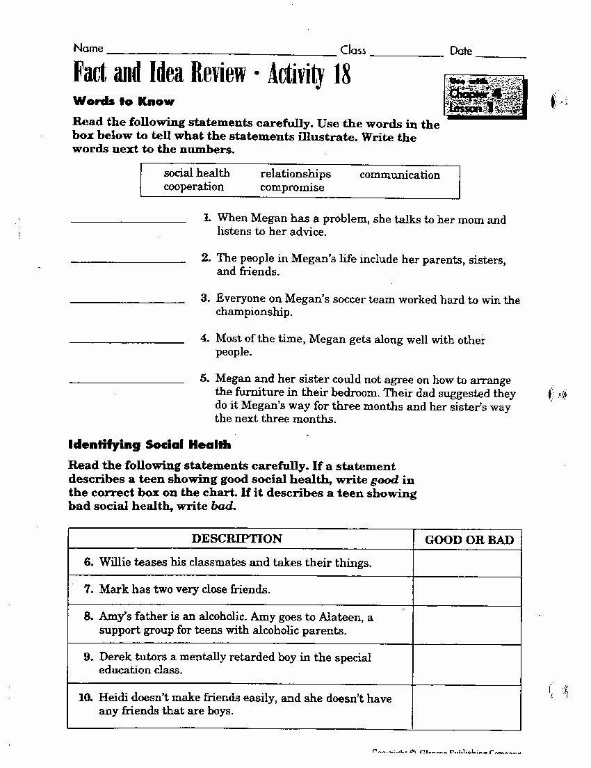 Health Bullying Worksheets – Cgcprojects – Resume For High School Health Worksheets Pdf