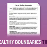 Healthy Boundaries Tips Worksheet  Therapist Aid And Setting Boundaries Worksheet