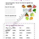 Healthy Food Sorting Exercise  Esl Worksheetazza20 And Healthy Food Worksheets