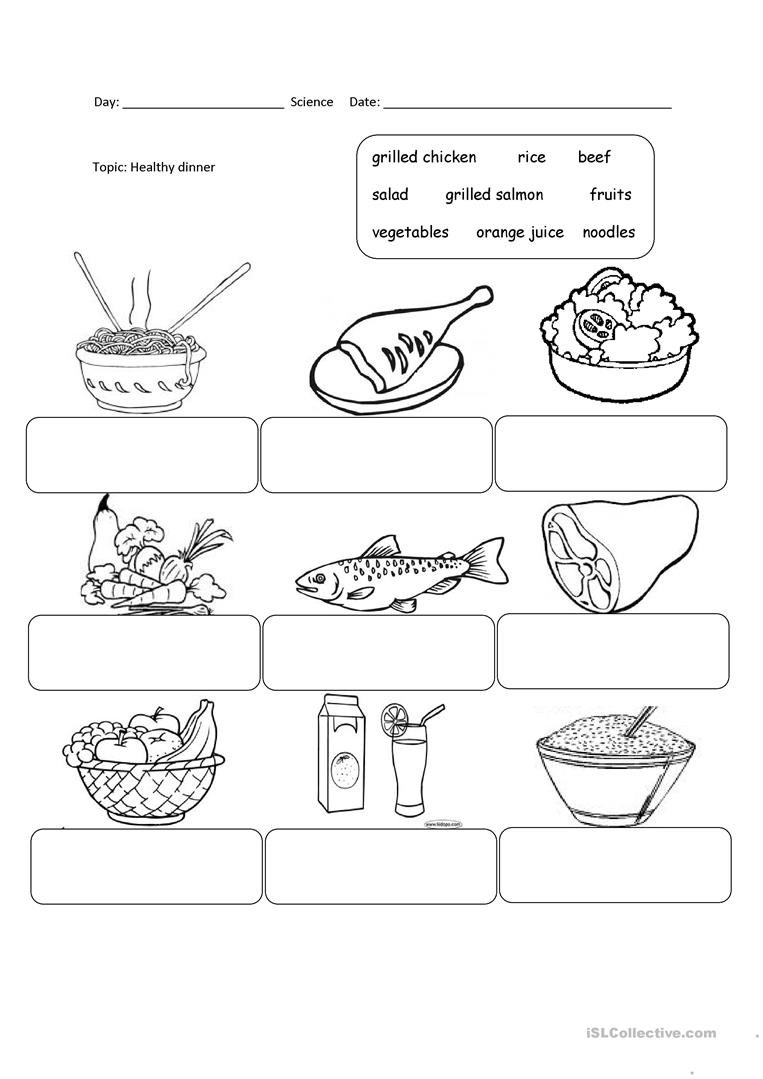 Healthy Food Worksheet  Free Esl Printable Worksheets Madeteachers Throughout Healthy Food Worksheets