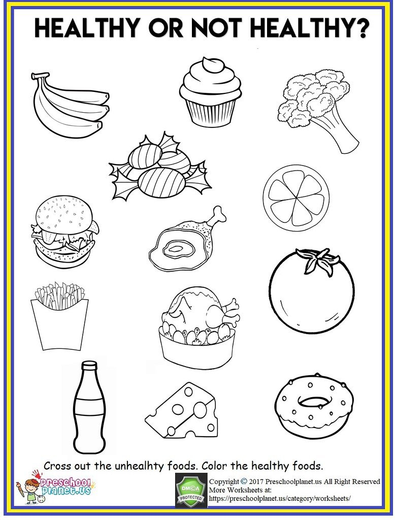Healthy Food Worksheet  Healthy Food Worksheet Cross Out Th…  Flickr With Regard To Healthy Food Worksheets