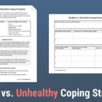 Healthy Vs Unhealthy Coping Strategies Worksheet  Therapist Aid Intended For Social Skills Scenarios Worksheets