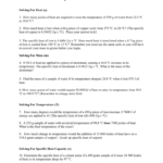 Heat Transfer Specific Heat Problems Worksheet Intended For Specific Heat Chem Worksheet 16 1 Answer Key