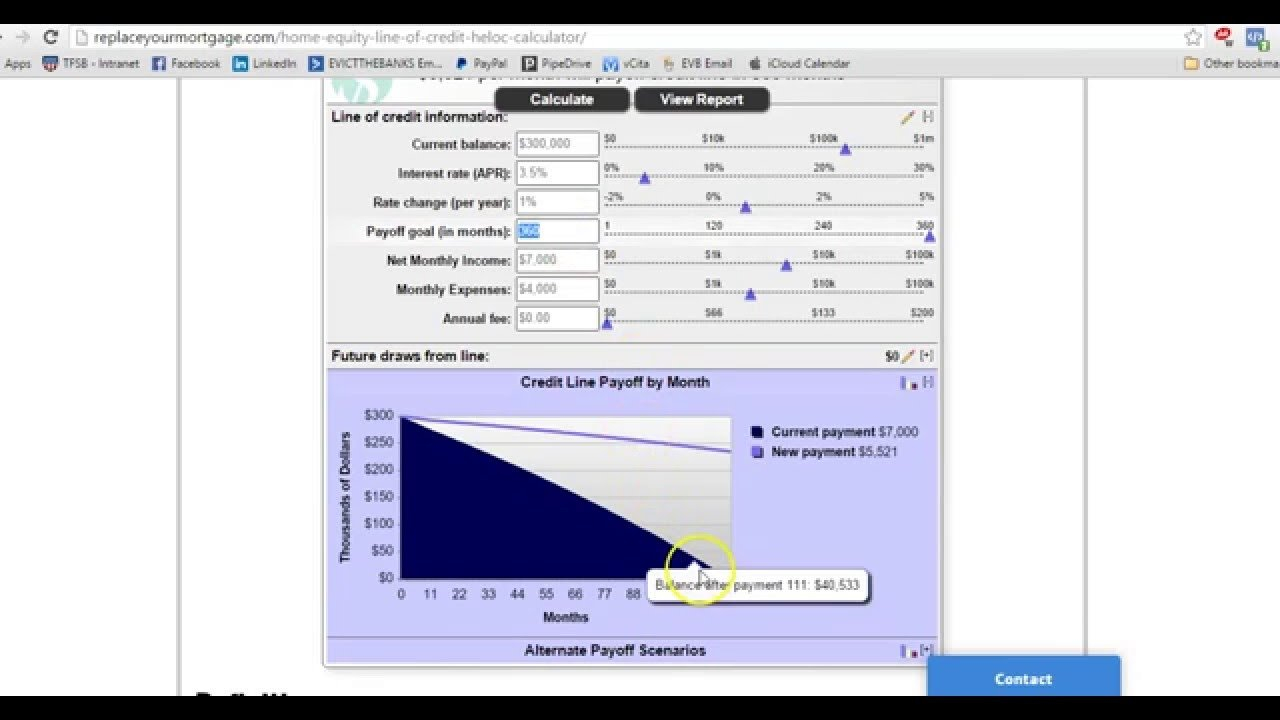 Heloc Calculator   How To Determine Your Debt Free Date   Youtube Regarding Heloc Spreadsheet